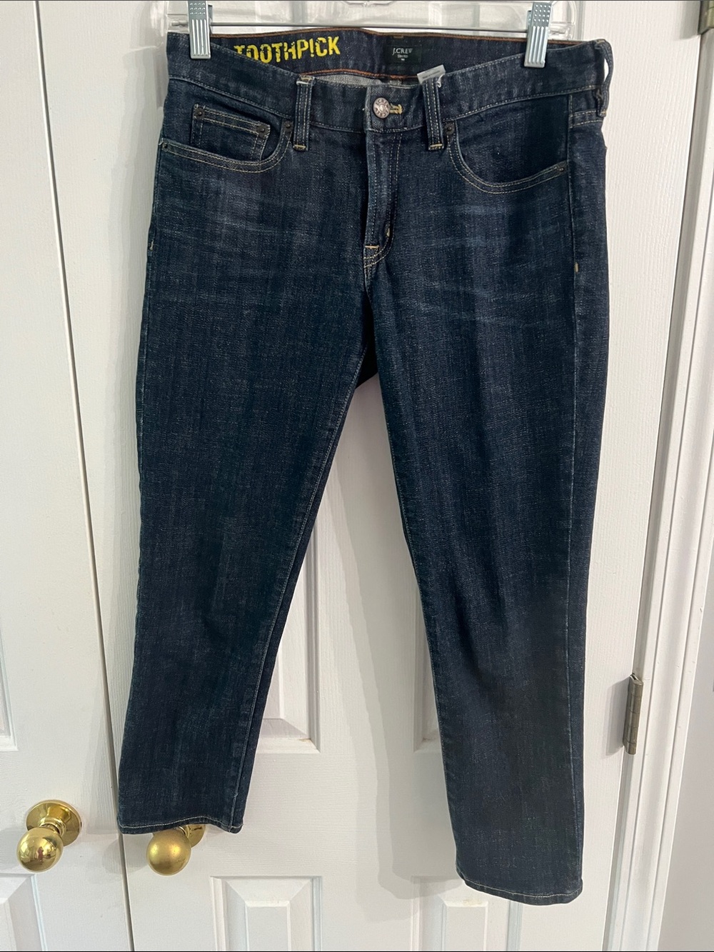 J. Crew Dark Blue Cropped Toothpick Jeans